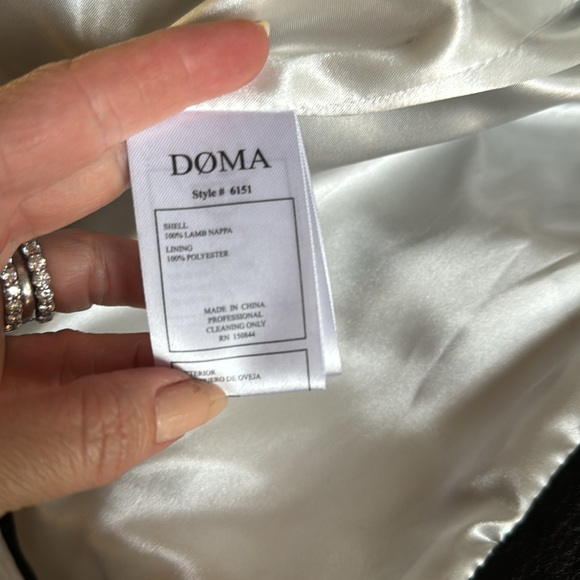 Doma lamb Leather biker Motorcycle Jacket Black Size S - Picture 7 of 9